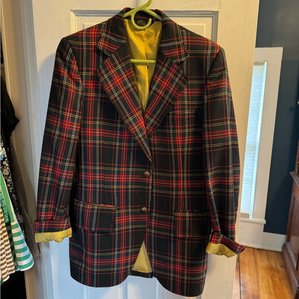 Vintage plaid blazer